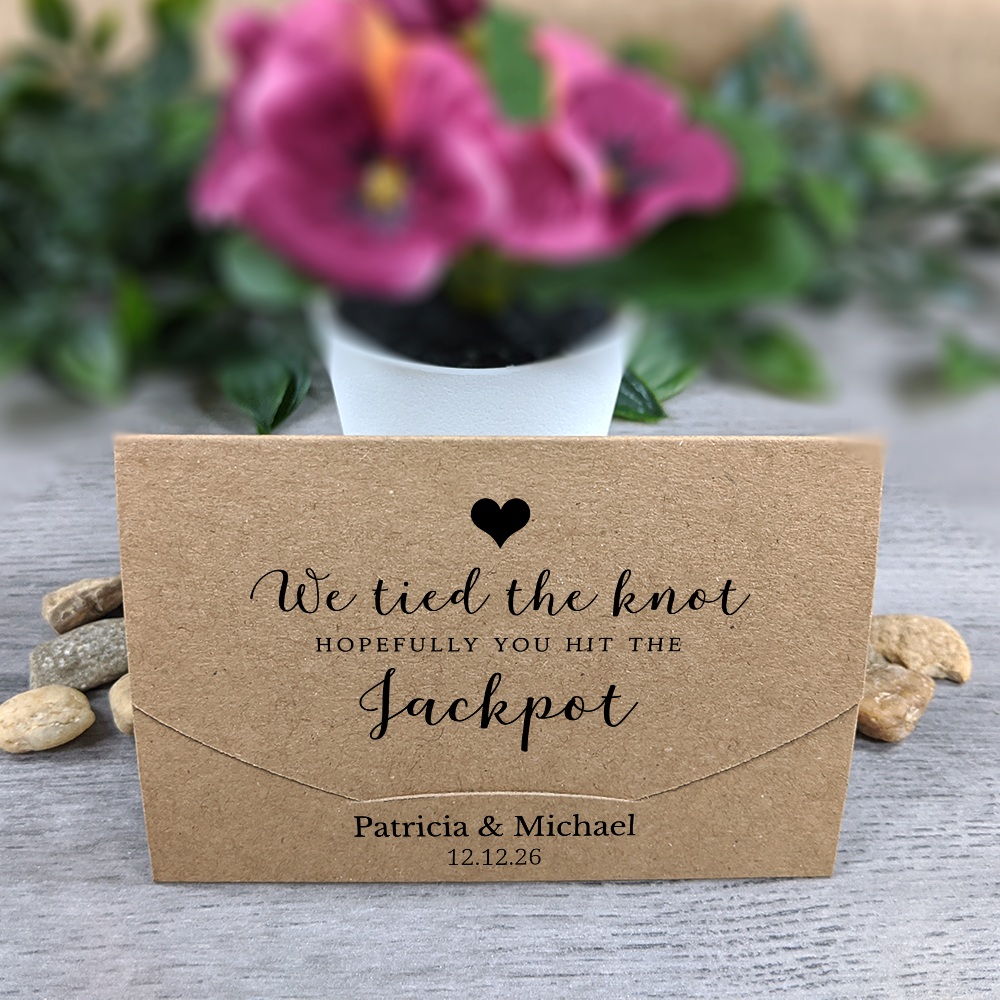 Kraft - Heart Scratch Card Envelope