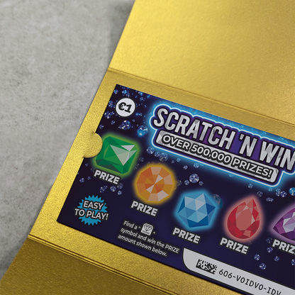 Pearlescent Heart-Line Heart Scratch Card Wallet