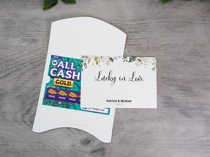 White Floral Scratch Card Wallet