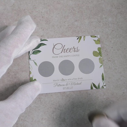 Eucalyptus Leaf - Wedding Drink Favour Scratch Card Voucher