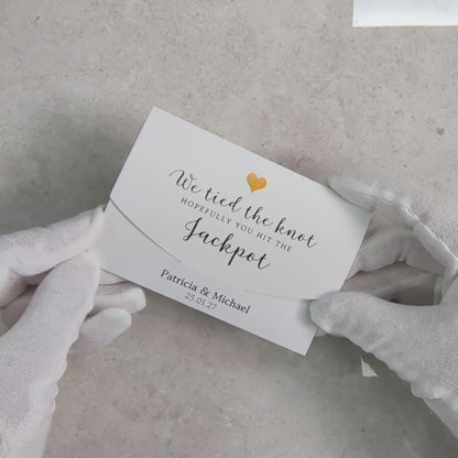 Heart Wallet Scratch Card Wedding Favor Envelope