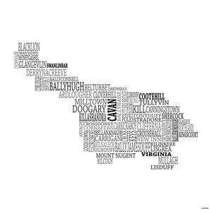 Cavan Typographical Map Print