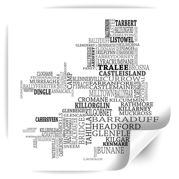 Kerry Typographical Map Print