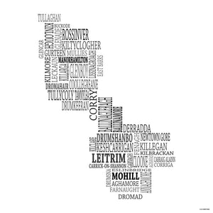 Leitrim Typographical Map Print