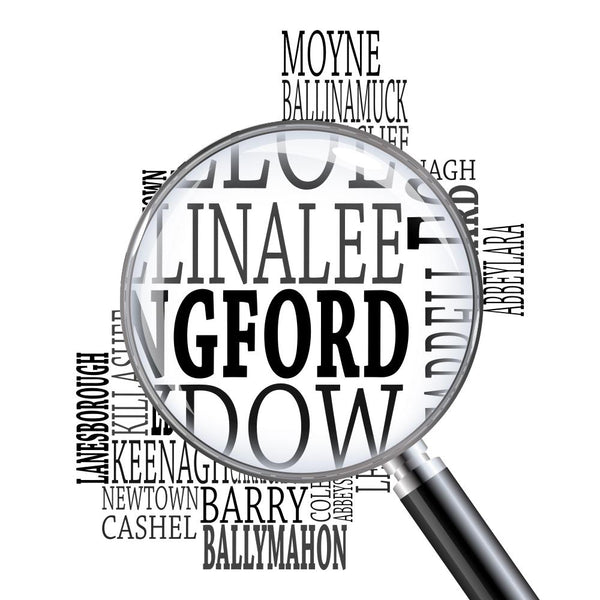 Longford Typographical Map Print