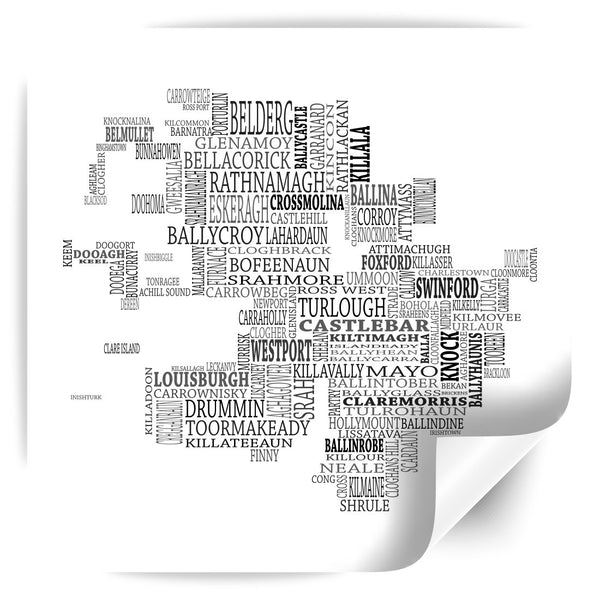 Mayo Typographical Map Print