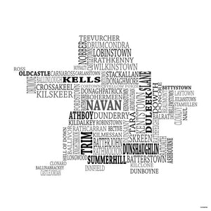 Meath Typographical Map Print